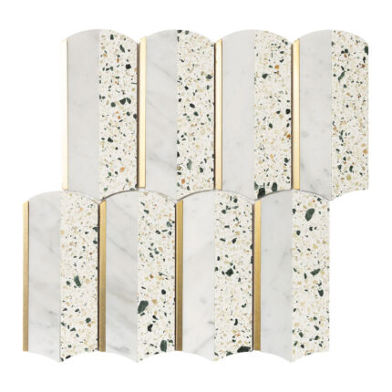 Cascade Terrazzo Orient Green Marble Mosaic Tiles by Stone3 Brisbane