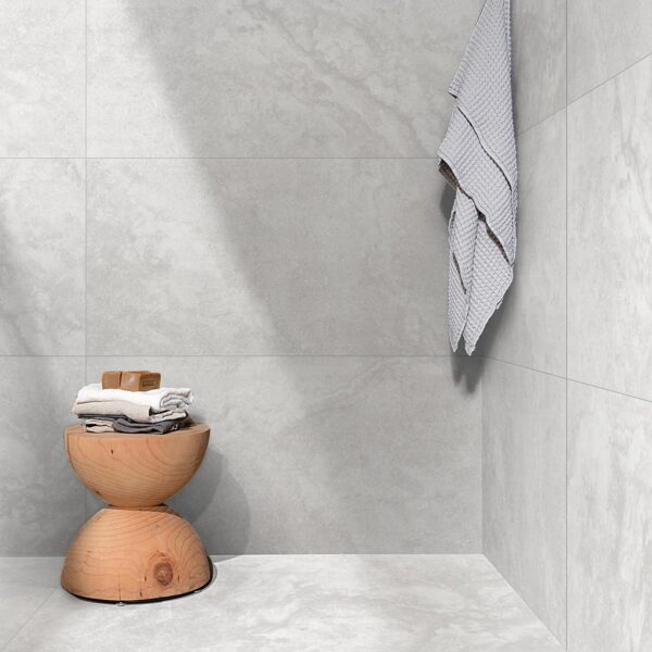 Trevi in grey a travertine stone look tile by Stone3